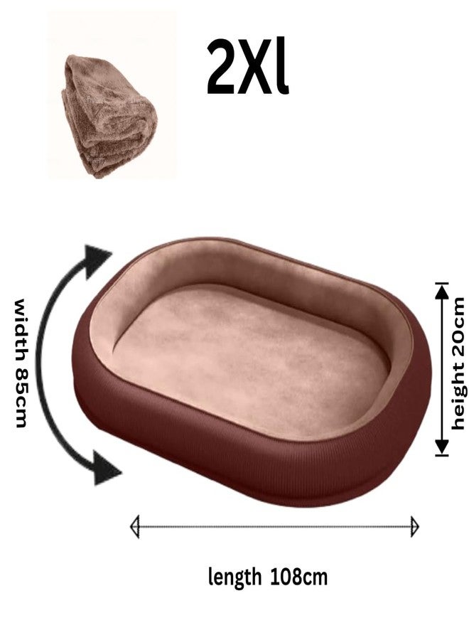DRILLY First Class Fur XXL Dog Bed for Extra Large Dogs Washable-Orthopedic Big Dog Beds | Big Breed | | Giant Human Dog Bed (XXL) - Image 5